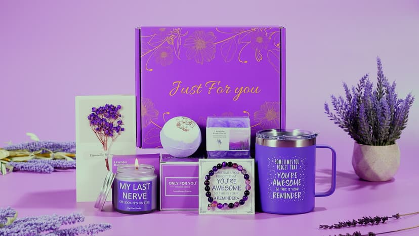 Birthday Gifts for Women, Relaxing Spa Gift Basket Set , Unique Gifts for Her, Friends, Mom, Sister, Coworker, Wife, Girlfriend, Happy Birthday Gift Ideas, Mothers Day, Christmas Gifts for Women