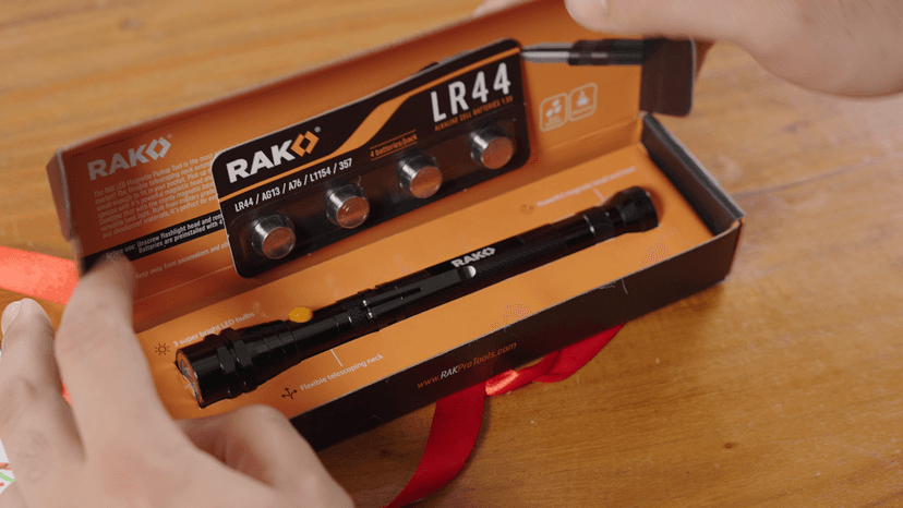 RAK Magnetic Pickup Tool Gifts for Men - Telescoping Magnet with LED Flashlight and 22 Inches Extendable Neck, Cool Magnetic Flashlight Gifts for Dad, Husband, Grandpa, Handyman