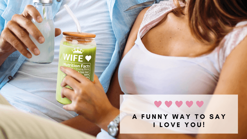 Gifts for Wife from Husband - Wedding Anniversary for Women, Birthday, Mothers Day, Christmas Wife Gifts for Her - Romantic Love Gift for Her - 16 Oz Can Glass