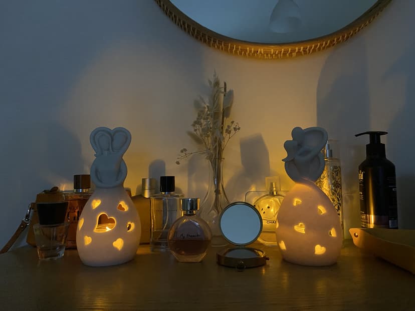 Infinity Love Candle Holder Statue with Flickering LED Candle for Couples, Wife, Husband, Him or Her, Bridal Shower, Engagement, Parents, Registry