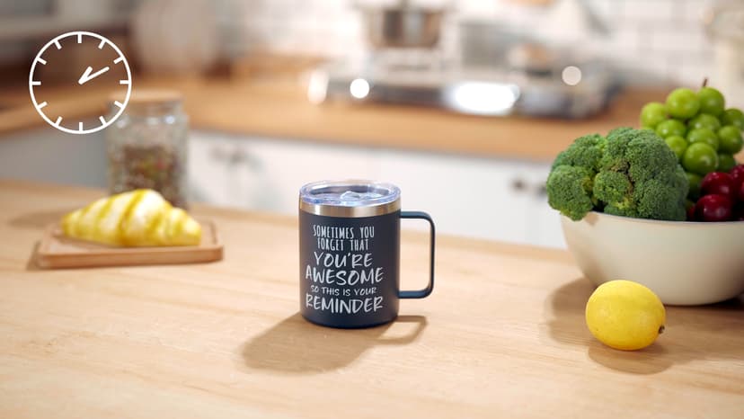 NOWWISH Birthday Gifts for Men - Awesome Coffee Mug, Inspirational & Holiday Presents for Men Him Boyfriend Husband, 14oz Navy Blue