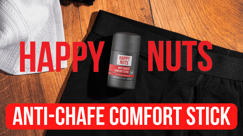 HAPPY NUTS Anti-Chafe Comfort Stick for Men: Ultimate Friction Defense & Chafing Prevention for Active Lifestyles - Perfect for Runners, Cyclists, & Active Men (1 Pack)