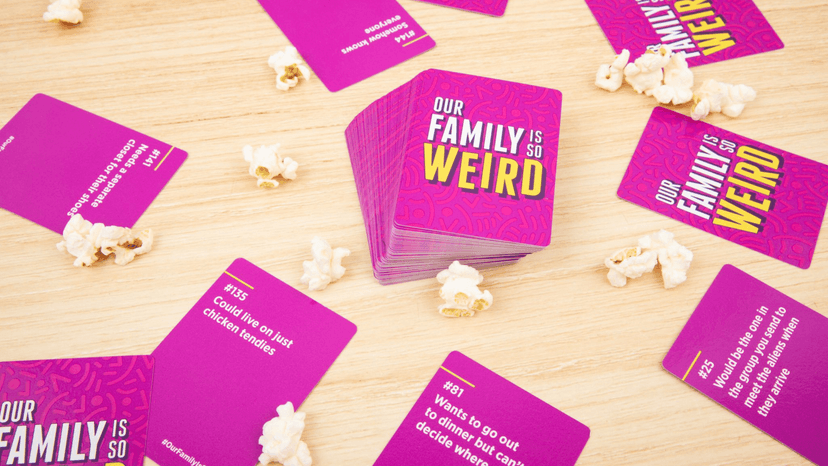 DSS Games Our Family is So Weird [A Family Card Game to Decide Who’s Most Likely to | Game Night Idea for Teens, Adults & Groups | Great for Stocking Stuffers, Christmas, Holiday Party]