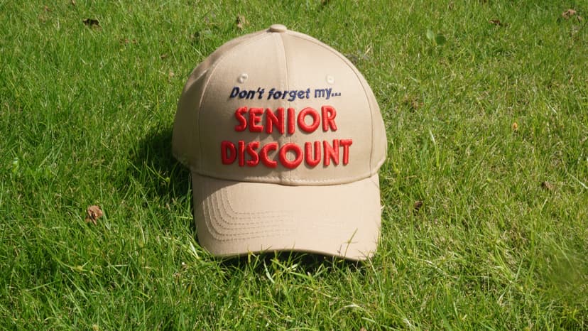 Birthday Baseball Cap, Don't Forget My Senior Discount Hat for Dad Grandpa Elders Father's Grandparents Beige