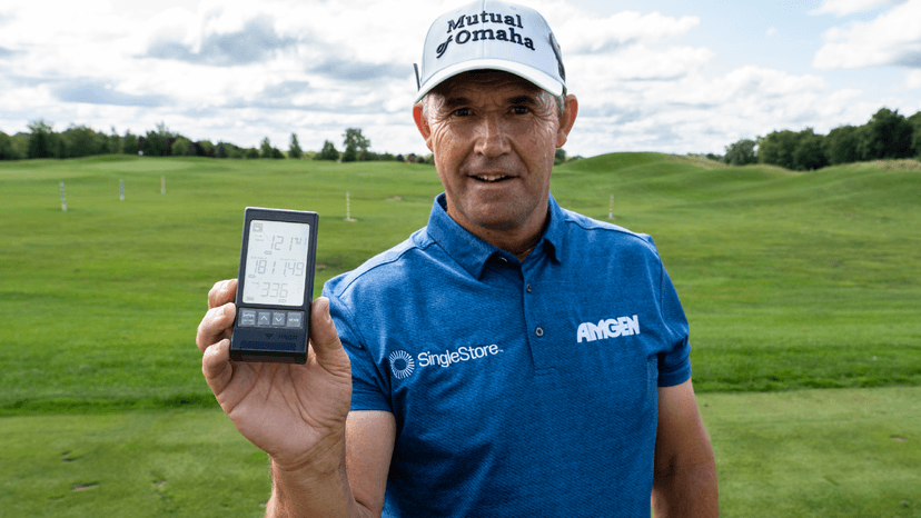 HS 130-A Portable Golf Launch Monitor | Doppler Radar Measures Club & Ball Speed, Smash Factor, Total & Carry Distance | Tracks Swing Speed Training Aids