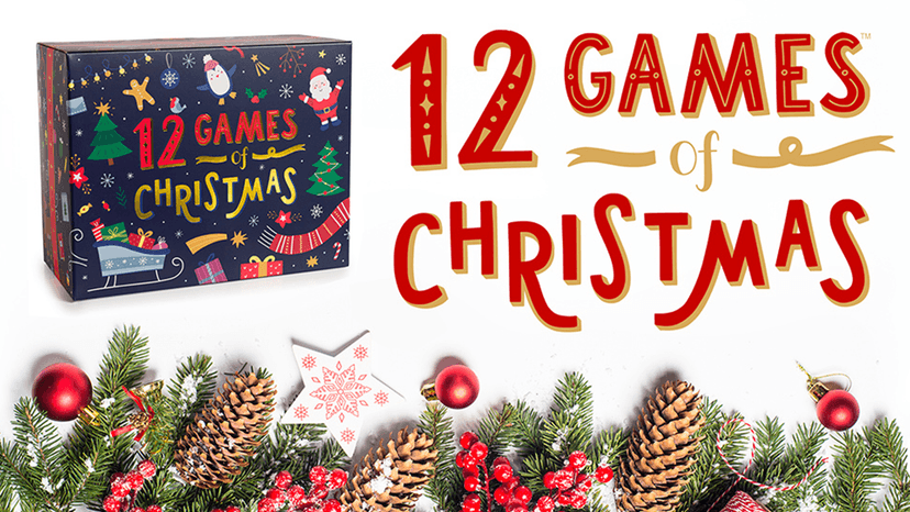 Gutter Games 12 Games of Christmas - 12 Hilarious Holiday Activities [Family Party Games Pack for Kids, Teens & Adults] - by Beat That! Game - Multicolor