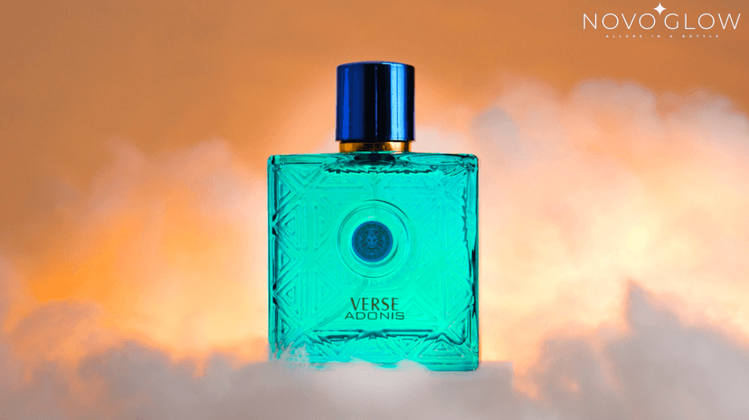 NovoGlow Verse Adonis Eau De Parfum for Men 3.4 Fl. Oz. 100ml Men's Perfume Refreshing Combination of Woody Floral & Fruity Scents - Masculine Scent Lasts All Day A Gift for Any Occasion