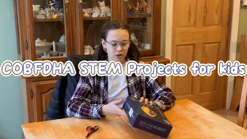 COBFDHA STEM Projects for Kids Age 8-12, Science Kits Boys, Solar Robot Space Toys Gifts 8-14 Year Old Teen Boys Girls, 120Pcs Building Experiments Robots Teenage Ages 9 10 11 12 , Yellow