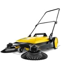 Kärcher Walk Behind Outdoor Push Sweeper S 4 Twin for Workshops, Warehouses or Garages - 5X Faster Than a Push Broom, 5.25 Gallon Capacity, 26.8" Sweeping Width