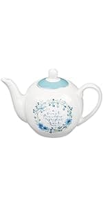 Christian Art Gifts Blue Floral Ceramic Coffee Mug – 14 oz. Microwave and Dishwasher-safe Inspirational Scripture Coffee and Tea Mug for Friends with Bible Verse: A Sweet Friendship – Proverbs 27:9