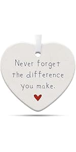 Thank You Gifts for Women, Nurse, Coworkers, Teacher, Retirement Farewell Going Away, Never Forget The Difference You Make Ornament, Christmas Ornaments 2025