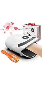 Gifts for Women,White Elephant Gifts for Adults - Hand Massager with Compression & Heating,Birthday Christmas for Men Women,Electric Hand Massager for Arthritis and Carpal Tunnel(White)