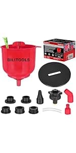 BILITOOLS Radiator Coolant Pressure Tester & Vacuum Refill Kit, 28-Piece Universal Cooling System Radiator Leak Tester & Refiller