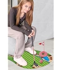Toilet Golf Game-Practice Mini Golf in Any Restroom/Bathroom - Great Toilet Time - Dad Gifts, Funny Gifts for Dad, Funny White Elephant Gifts, Gag Gifts for Husband, Boyfriend, Men.