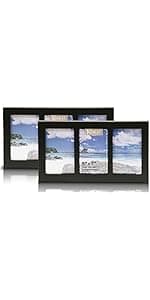 Klikel Family Tree Picture Frame Stand with 6 Hanging Photo Picture Frames - Medium Metal Tree 12 X 11 - Holds 6 Ornamental 2x3 Frames