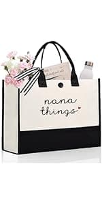 Craftique Dog Mom Tote Bag Gifts for Women, Dog Mom Birthday Gifts for Dogs Lovers, Practical Tote Bag for Shopping Travel Picnic, 17” x 6.7” x 12.5”