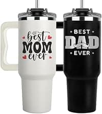 Vivulla68 Best Mom Ever Tumbler With Handle 40oz, Mommy Coffee Mug, Mama Tumblers, Momma Gift Ideas, Funny Birthday Present For Her, Cute Mother Day Gift Tumbler, Mom Cup