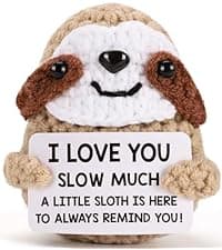 MBL Dad Gifts for Birthday Fathers Day - Dad I Love You Slow Much, Funny Cool Handmade Knitted Crochet Sloth Present for Father Papa Easter Father's Day Christmas from Daughter Son