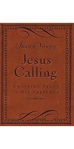 Jesus Calling, Large Text Brown Leathersoft, with full Scriptures: Enjoying Peace in His Presence (a 365-day Devotional)