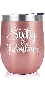 NewEleven 50th Birthday Gifts For Women, Her - 1975 50th Birthday Decorations - Gift For Women Turning 50-50 Year Old Gifts For Her, Mom, Wife, Friends - 12 Oz Wine Tumbler