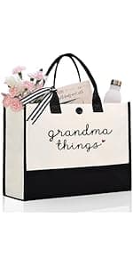 Craftique Dog Mom Tote Bag Gifts for Women, Dog Mom Birthday Gifts for Dogs Lovers, Practical Tote Bag for Shopping Travel Picnic, 17” x 6.7” x 12.5”