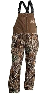 Realtree Men's Camo Hunting Insulated Water Resistant Breathable Midweight Super Warm Bibs Coveralls