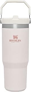 Stanley IceFlow Stainless Steel Tumbler with Straw - Vacuum Insulated Water Bottle for Home, Office or Car Reusable Cup with Straw Leak Resistant Flip Cold for 12 Hrs or Iced for 2 Days (Rose Quartz)