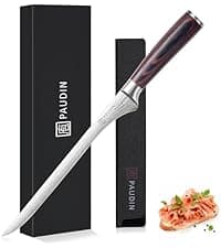 PAUDIN Nakiri Knife - 7" Razor Sharp Meat Cleaver and Vegetable Kitchen Knife, High Carbon Stainless Steel, Multipurpose Asian Chef Knife for Home and Kitchen with Ergonomic Handle