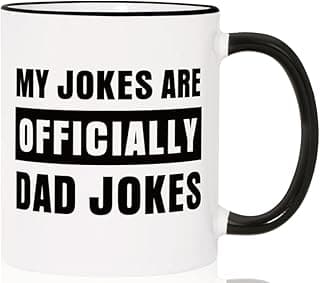 Aurahouse New Dad Gifts First Time, Officially Dad Jokes Mug, Pregnancy Announcement for Husband Funny, Daddy to Be Gifts for 1st Time Dads Birthday Baby Shower Fathers Day, Expecting Father Gift