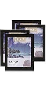 Klikel Family Tree Picture Frame Stand with 6 Hanging Photo Picture Frames - Medium Metal Tree 12 X 11 - Holds 6 Ornamental 2x3 Frames