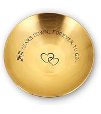 50th Anniversary Day Gifts for Couple Wedding Anniversary Day Gifts for Wife Gold Anniversarys Day Gift for Parents Mothers Day Gift for Grandma Gold Anniversarys Decoration Valentine Jewelry Tray