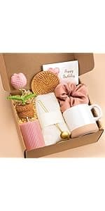 Birthday Gifts for Women, Happy Birthday Gift Basket for Women, Unique Woman Birthdays Gift Box for Her Mom Sister Wife Girlfriend Coworker Bestie Female Friendship Best Friend Employee Gifts Ideas