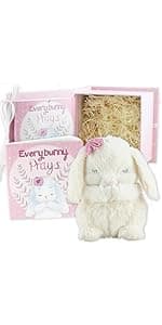 Tickle & Main Everybunny Prays Bunny Plush & Musical Prayer Toy for Christening Gifts for Girls - Pink, 7 in - Baby Dedication & Baptism Gifts for Girls with Illustrated Board Book