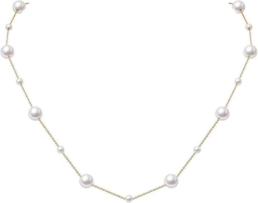 Birthday Gifts for Women Wife -Mothers Day Gifts for Mom-Valentines Day Gifts for Her-Wedding Gifts Anniversary Jewelry-Pearl Necklace Luxury Jewelry Gift