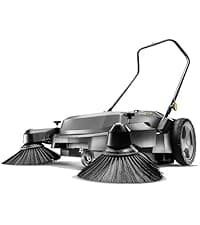 Kärcher Walk Behind Outdoor Push Sweeper S 4 Twin for Workshops, Warehouses or Garages - 5X Faster Than a Push Broom, 5.25 Gallon Capacity, 26.8" Sweeping Width