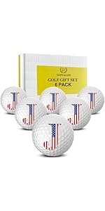Xeiwagoo Golf Gifts for Men, Unique Initial on Personalized Golf Balls (6 Balls)