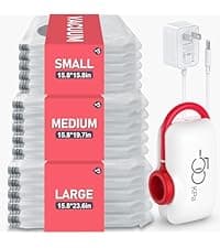 VMstr 12 Pack Travel Vacuum Storage Bags with USB Electric Pump, Compression Bags for Travel, Space Saver for Clothes and Clothing