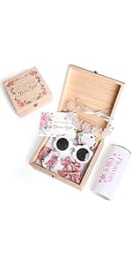 Engagement Gifts for Couples Women, Cool Wine Engaged Tumbler Gift Set Newly Presents for his and her him Fiance Fiancee Friend, Girlfriend Boyfriend Ideas with Straws, Socks, Candle & Greeting Card