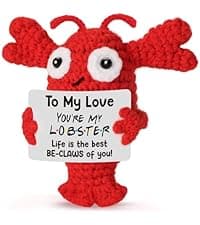 Gifts for Grilfriend Boyfriend Couples - to My Love Handmade Crochet Lobster Gifts, I Love You Gift for Her Him, Romantic Valentines Anniversary Birthday Chrismast Present for Women Men