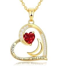 Christmas Gifts for Women 14K Plated Gold Necklace for Women Square Crystal Necklace with Snake Chain Gold Jewelry for Womens Birthday Gifts for Wife Birthstone Necklaces for Wife Jewelry for Girlfriend Gift for Anniversary Wedding Valentines Mother's Day