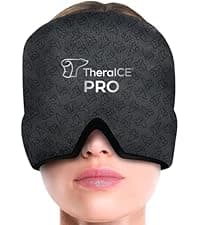 TheraICE Headache Relief Cap, Migraine Ice Pack Mask Products, Women Cooling Gel Hat, Face Cold Compress Head Wrap for Her Stress. Great Birthday Gift for Mom, Sister, Grandma, Girlfriend, & Teacher