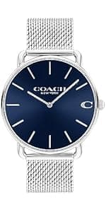 Coach Elliot 2H Quartz Watch for Men - Stainless Steel Wristwatch - Classic, Minimalist - Water Resistant 3 ATM/30 Meters - Premium Fashion Timepiece for Everyday Wear - 41mm