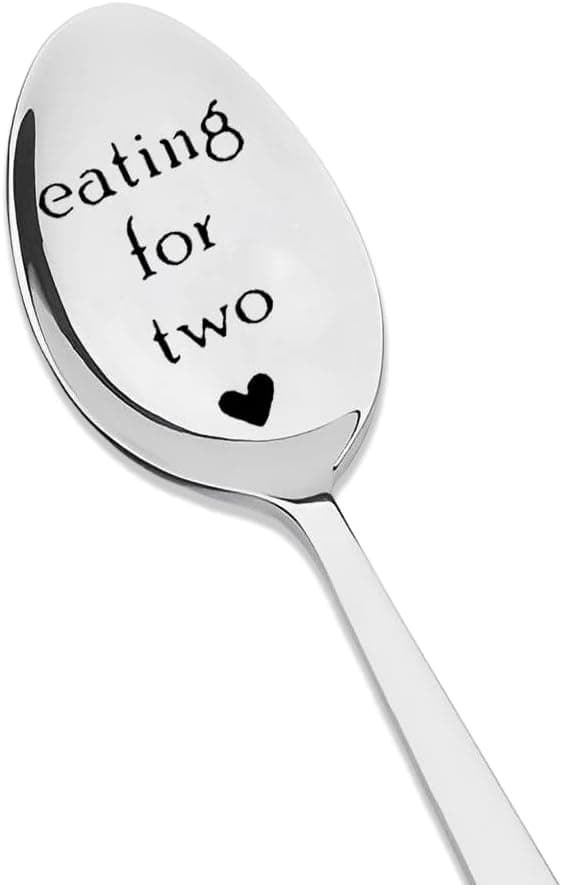 Pregnancy Gifts for First Time Moms Eating for Two Spoon for Soup Cereal Spoons Gift for Pregnant Women New Mom Mommy Mama To Be Gift Pregnancy Announcement Gifts