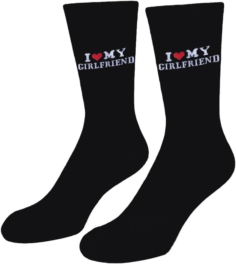 Gift for Boyfriend I Love My Girlfriend Socks Christmas Anniversary Valentines Gift for Boyfriend Socks Gift for Him