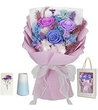 Childom Birthday Gifts for Women,Flowers for Delivery Prime,Colorful Rainbow Light Up Rose in A Glass Dome,Christmas Rose Gifts for Her Mom Women Wife Girl Grandma on Christmas Anniversary Valentines