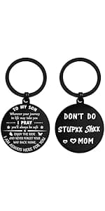 ENGZHI Son Keychain, Son Gifts for Teen Boys, Adult Son Gradution 2025 Present for Birthday Fathers Day Valentines
