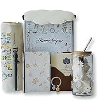 Thank You Gift Baskets For Women, Teacher Appreciation Gifts, Employee Appreciation Gifts For Coworkers Nurses Friends Care Package For Women With Thank You Cards