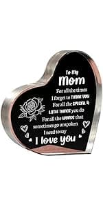 Gifts for Girlfriend, Girlfriend Birthday Gifts Ideas, To My Girl Heart Shaped Acrylic Block, I Love You Presents for Her, Valentines Day Christmas Idea for Her GF Wife