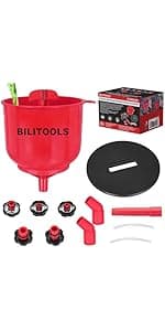 BILITOOLS Radiator Coolant Pressure Tester & Vacuum Refill Kit, 28-Piece Universal Cooling System Radiator Leak Tester & Refiller