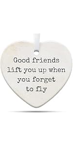 Friendship Gifts for Women, Best Friend, Funny, Work Besties, Sister, Friend Ornaments for Women, Ceramic Christmas Ornaments